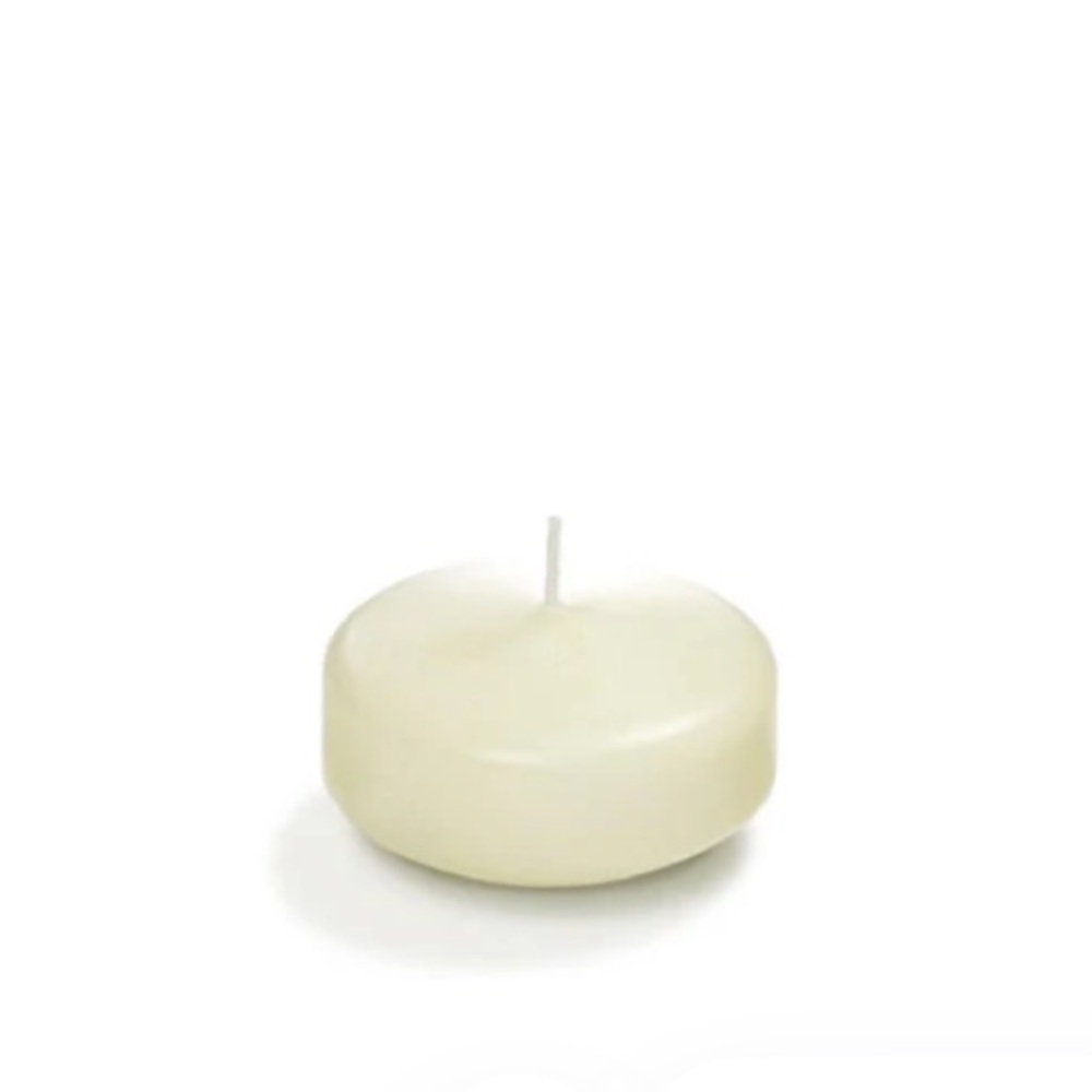 New in Box Set of Six 2.25” Ivory Yummi Floating Wrdding Candles